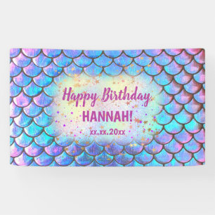 Banderoles motif des sirènes, joyeux anniversaire