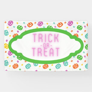 Banderoles Motif d'Halloween Citrouille multicolore