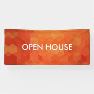 Banderoles Motif géométrique orange audacieux