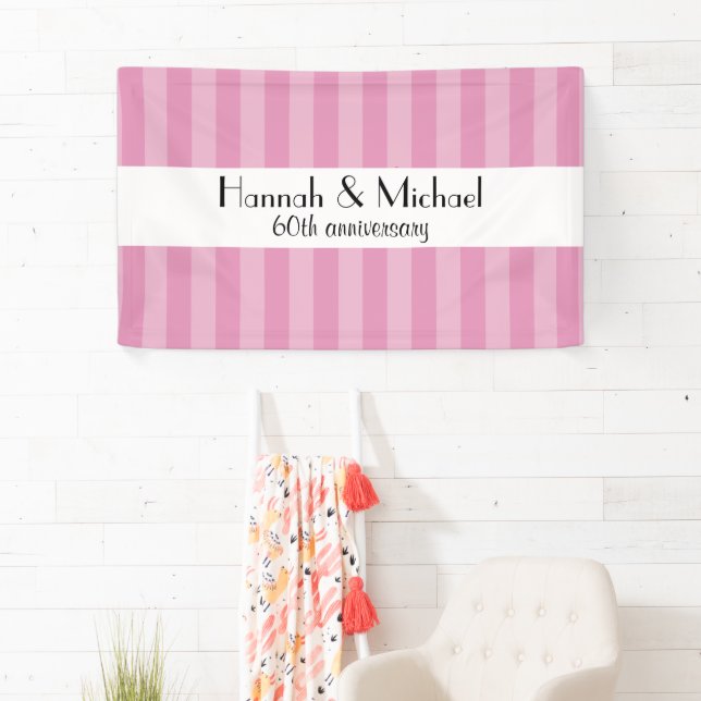 Banderoles Motif, Grilles, Lignes, Anniversaire (En situation)