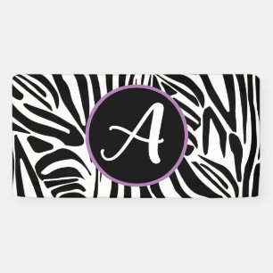 Banderoles Motif Imprimé Zèbre Noir et Blanc Audacieux