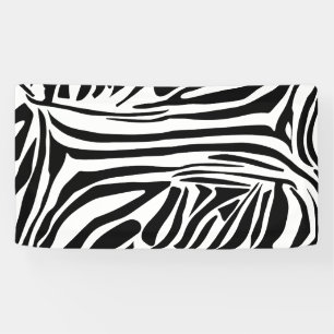 Banderoles Motif Imprimé Zèbre Noir et Blanc Audacieux