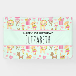 Banderoles Motif mignon avec des animaux et jouets heureux An