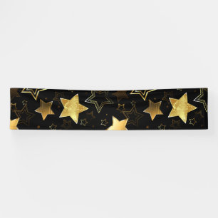 Banderoles Motif sans couture avec étoiles d'or