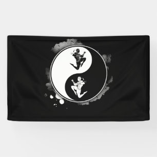 Banderoles Muay Thai Martial Arts Thai Boxe Yin Yang Coach