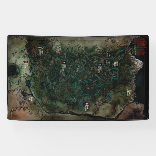 Banderoles Mütvia, Carte Vinyl 3'x5' (Horizontal)