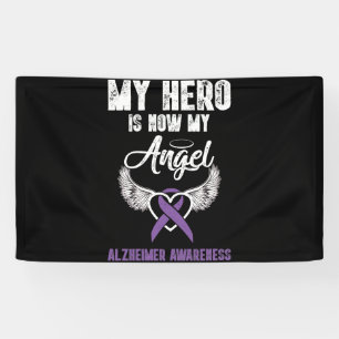Banderoles My Hero Is Now My Angel Alzheimer Awareness