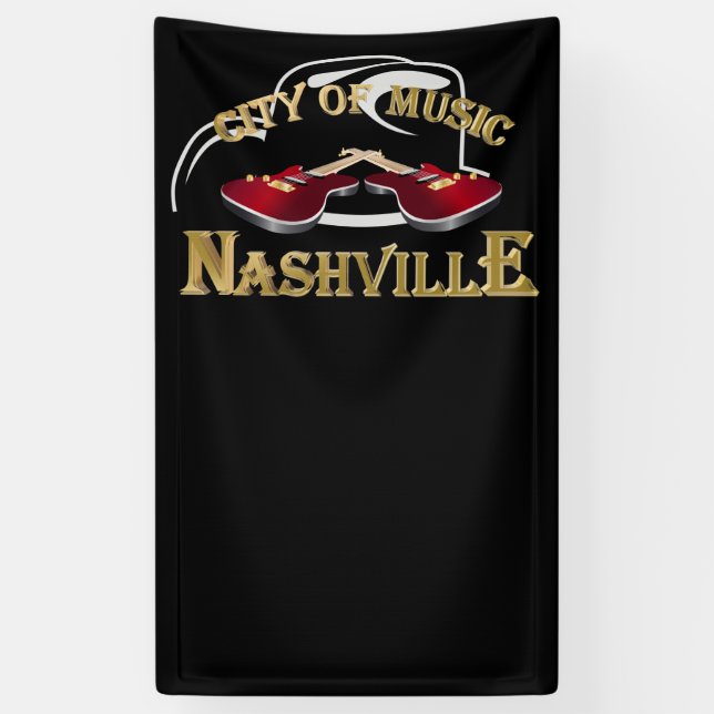 Banderoles Nashville. City of music (Vertical)