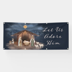 Banderoles Nativité Église chrétienne de Noël