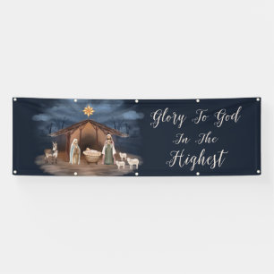 Banderoles Nativité Gloire à Dieu Noël Église chrétienne