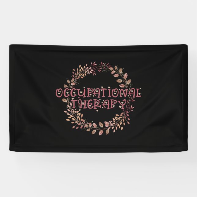 Banderoles Nature OTA Therapist OT Exercise Leaves Occupation (Horizontal)