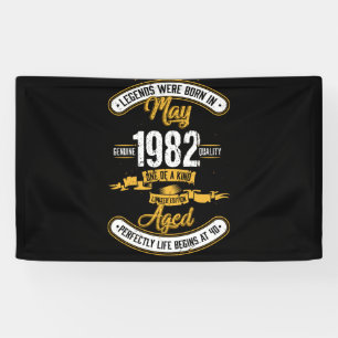 Banderoles Né En Mai 1982 40e Anniversaire 40 Anniversaire