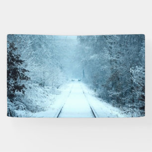 Banderoles Neige de Noël sur les voies ferrées