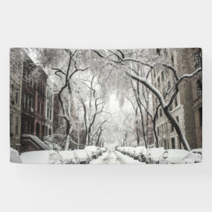 Banderoles Neige urbaine de Noël à Brooklyn NY