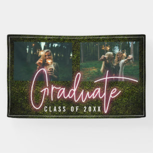 Banderoles Neon Graduate Class of 2 Photo Graduate Party