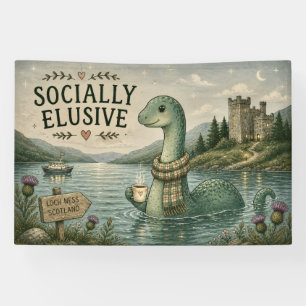 Banderoles Nessie insaisissable socialement Cryptide cosy Loc