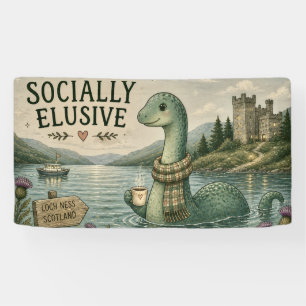 Banderoles Nessie insaisissable socialement Cryptide cosy Loc