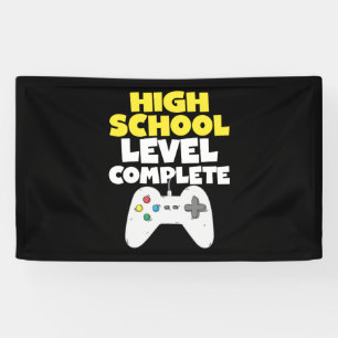 Banderoles Niveau secondaire Terminé Graduation Vidéo Jeu G