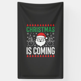 Banderoles Noël arrive Père Noël Bonhomme de neige