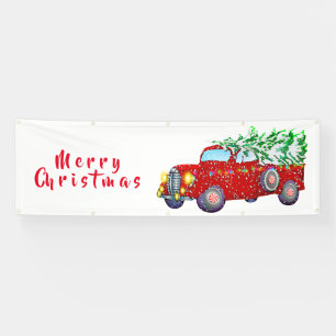 Banderoles Noël Bannr-Noël Pays Camion et Arbre