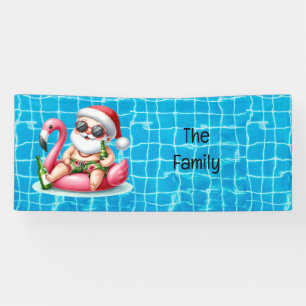 Banderoles Noël du Père Noël en juillet Pool Party