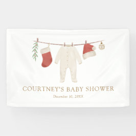 Banderoles Noël Joyeux petit Baby shower
