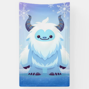 Banderoles Noël mignon/yeti d'hiver