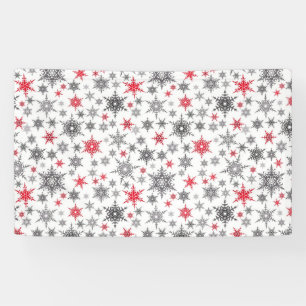 Banderoles Noël, rouge, blanc, flocons de neige, hiver, Nouve