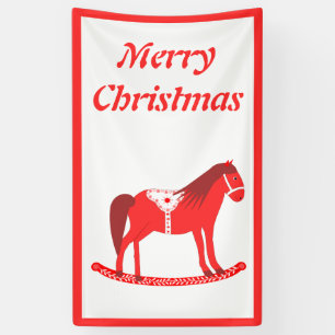 Banderoles Noël scandinave Cheval Rocse Custom