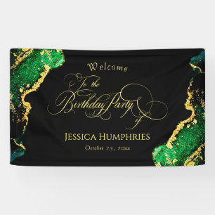 Banderoles Noir Vert Bronze Or Anniversaire