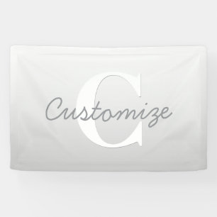 Banderoles Nom cursif ou autre texte avec monogramme   Dégrad