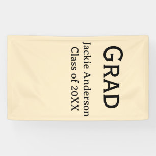 Banderoles Nom de lettre gras diplômé promotion 20XX pastel j