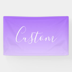 Banderoles Nom de script cursif & ombre violet clair modifiab
