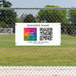 Banderoles Nom du logo de l'entreprise Code QR Modèle personn