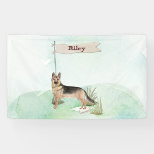 Banderoles Nom personnalisé berger allemand chien animal de c