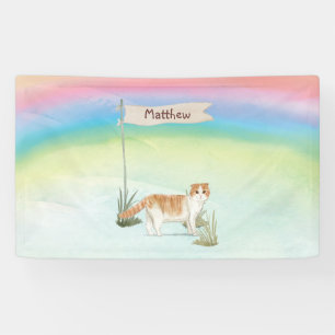 Banderoles Nom personnalisé Scottish Pold Cat Pet
