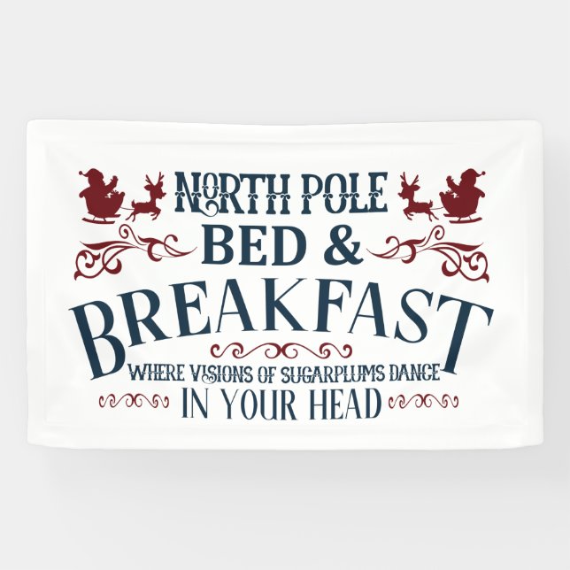 Banderoles North pole Bed Breakfast Noël (Horizontal)