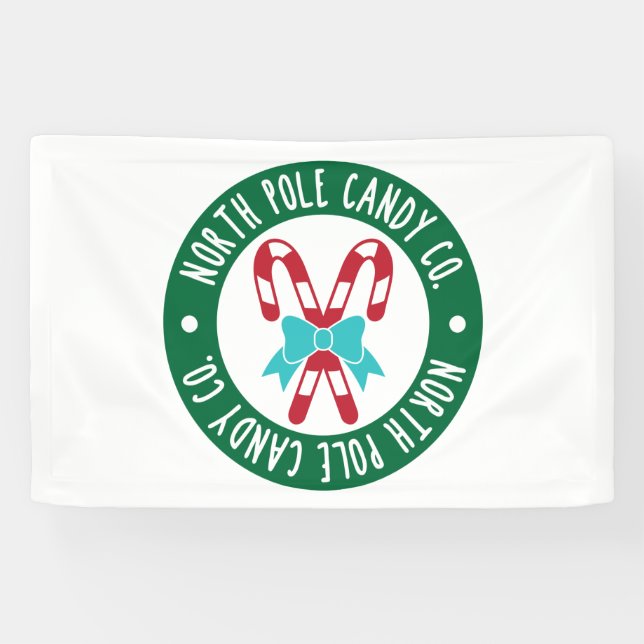 Banderoles North Pôle Candy Company Holiday (Horizontal)