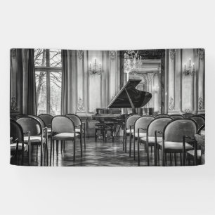 Banderoles Notes vides Photographie de musique noire et blanc