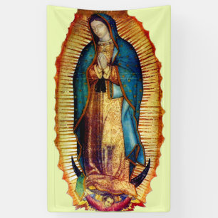 Banderoles Notre Dame de Guadalupe Tilma Vierge Marie Bannièr