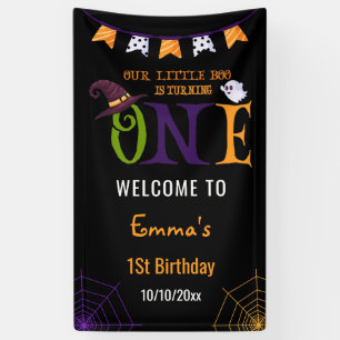 Banderoles Notre Petit Boo Turner Un, Halloween 1Er Anniversa