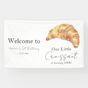 Banderoles Notre Petit Croissant fête d'anniversaire 1 an
