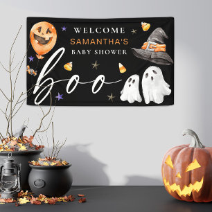 Banderoles Notre petit livre est dû Baby shower d'Halloween n