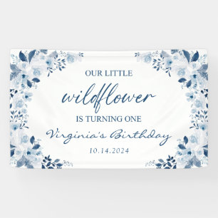 Banderoles Notre Petite Fleur sauvage Bébée Fille 1er anniver