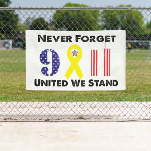 Banderoles N'Oubliez Jamais 9 11 Unis Nous Sommes Debout
