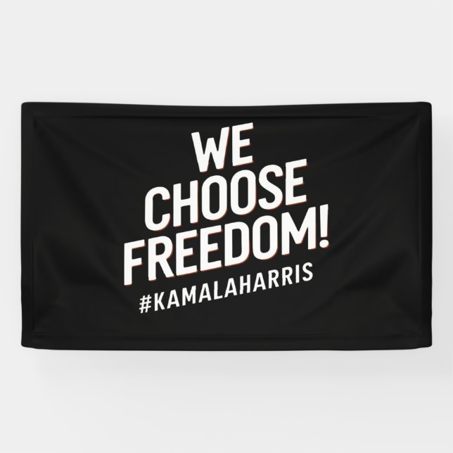 Banderoles Nous choisissons la liberté Kamala Harris 2024 (Horizontal)