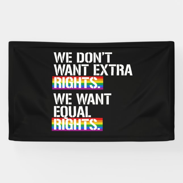 Banderoles Nous ne voulons pas des droites supplémentaires - (Horizontal)