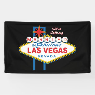 Banderoles Nous nous marions à Vegas