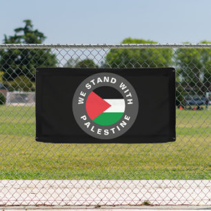 Banderoles Nous nous tenons avec la Palestine drapeau texte p