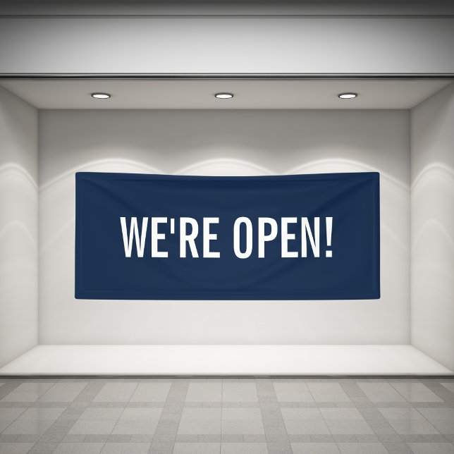 Banderoles Nous sommes Open Simple Minimal Minimalist Busines (Créateur téléchargé)